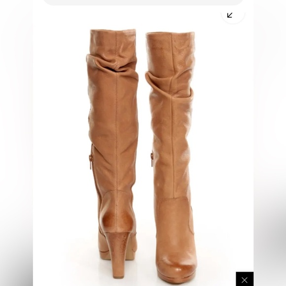 Jessica Simpson Keaton Tan Winter Haze Slouchy High Heel Boots - Picture 3 of 12